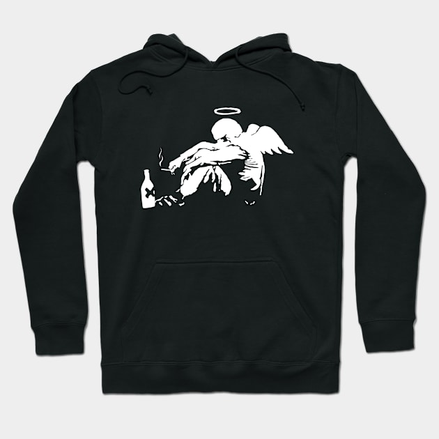 Banksy Fallen Angel Art Hoodie by produdesign